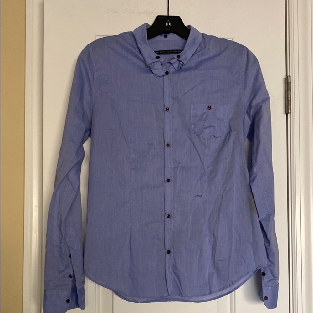Cantiere Donna JMC Jey Cole Man Italy 💯Cotton Detailed Blue Button Down Shirt